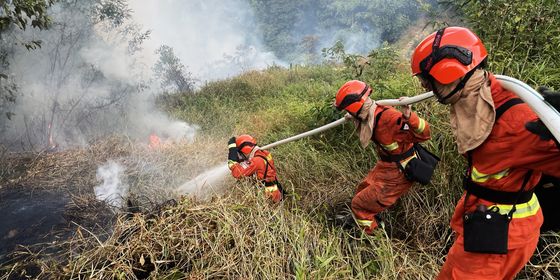 Firefighters in Sichuan