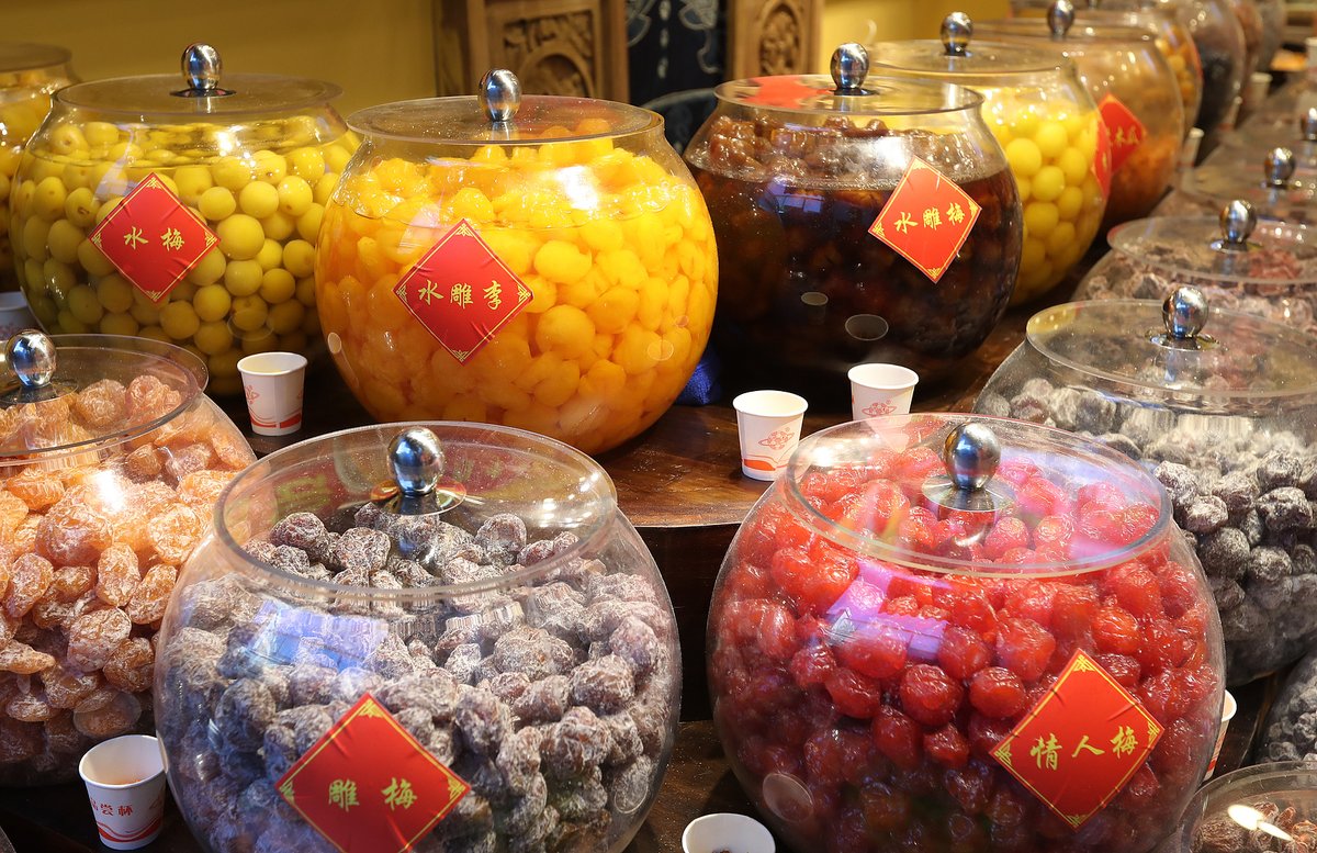 Sugared and honey-preserved plum products have become a popular treat and souvenir at tourist attractions across China