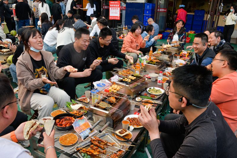 Chinese barbecue, viral tourism attraction, Zibo, popular Chinese city