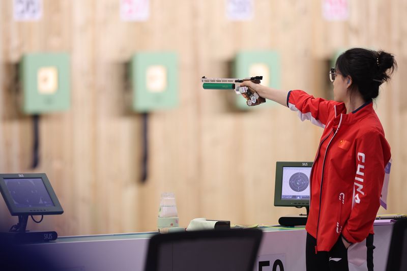 Jiang Ranxin, part of China's women's shooting team for the 2024 Paris Olympics