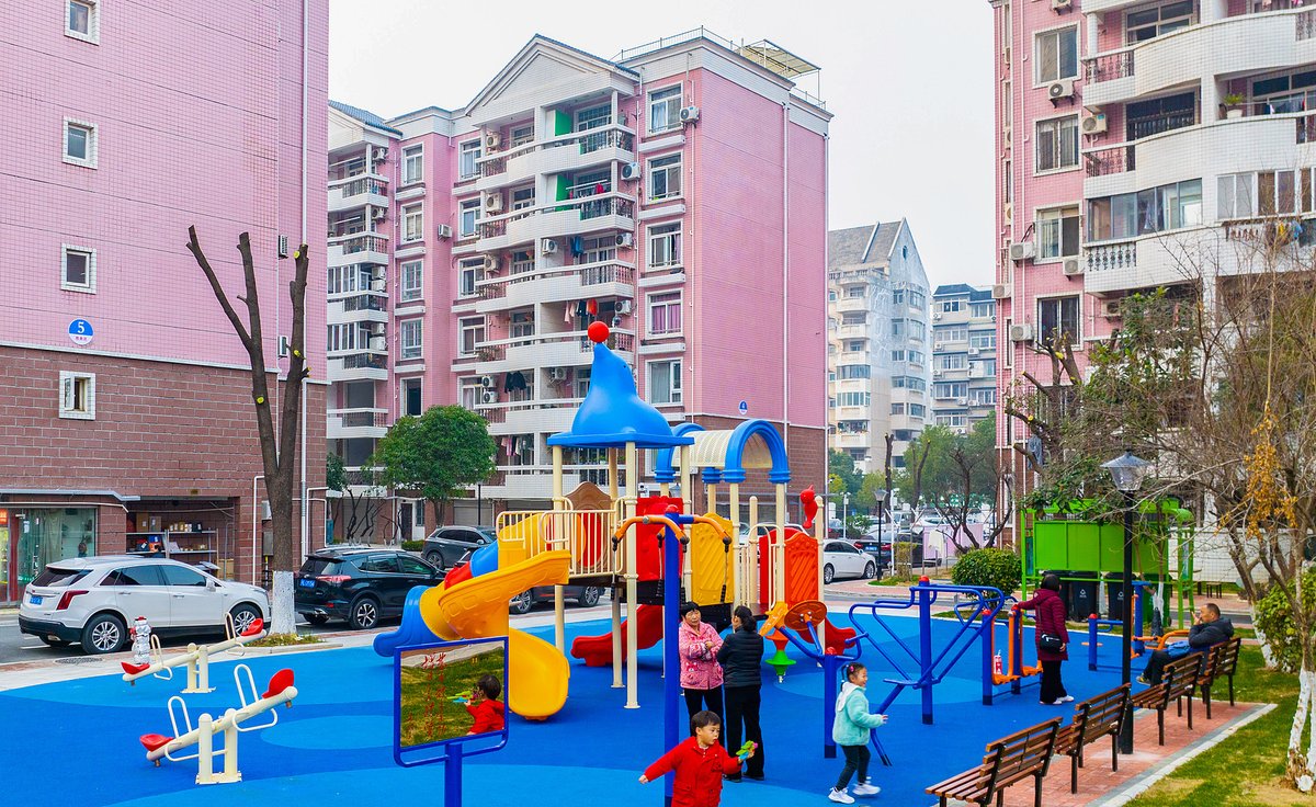 Urban residents in China have had improved facilities including children playground