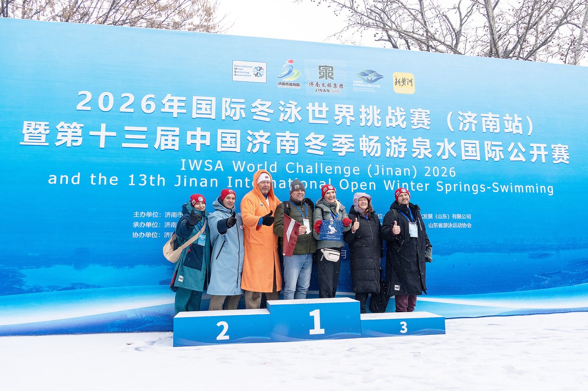 Each year, the Jinan winter swimming event draws competitors from around the world
