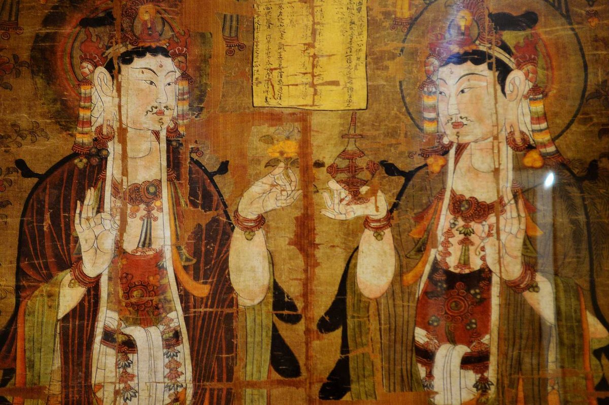 Tang dynasty depiction of Guanyin as a mustached male figure, from Dunhuang; now in the British Museum collection