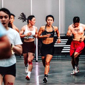 Chinese urbanites workout