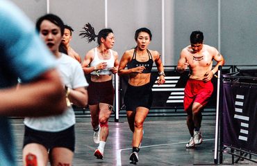 Chinese urbanites workout