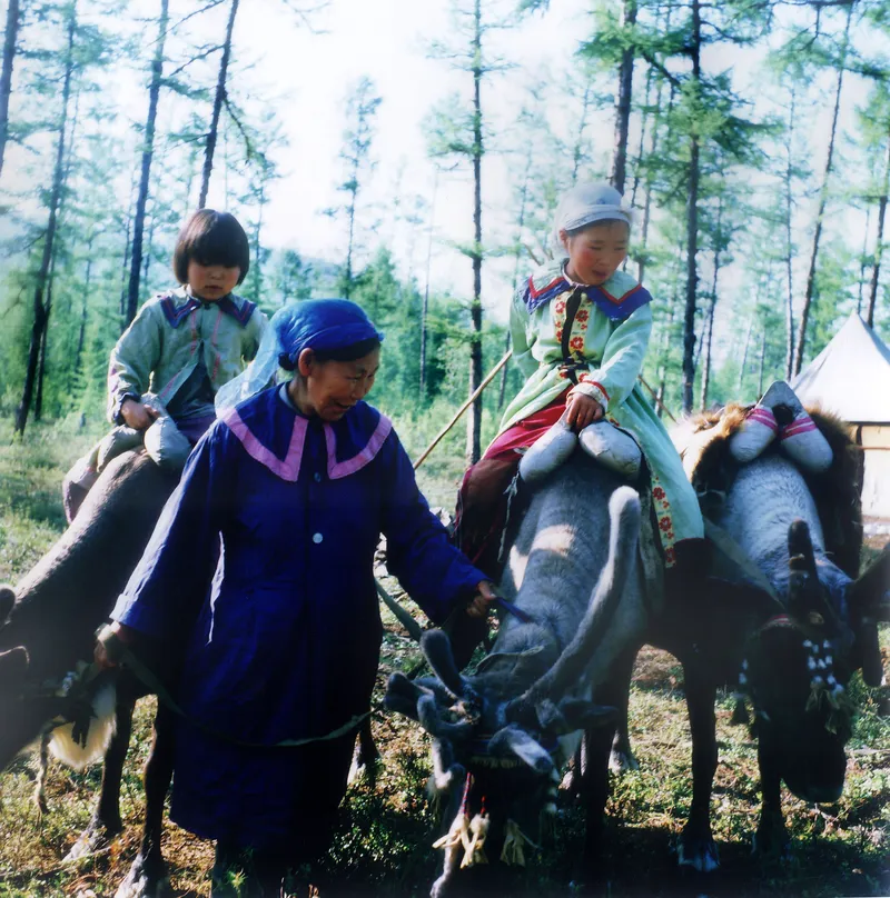 A family of Ewenki hunters in 1989