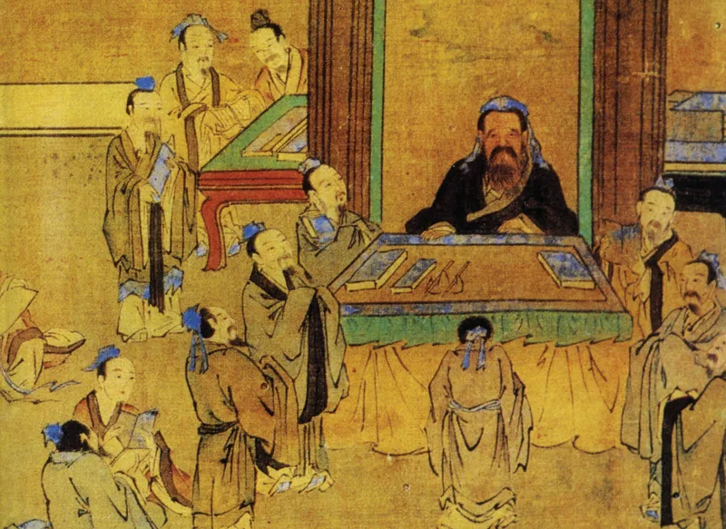 Confucius is usually depicted with a long beard, and warned his disciples not to shave theirs without good reason