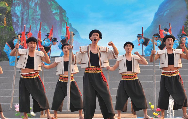 The Tujia folk band Sayerhe performs in Hubei province
