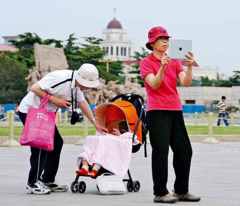 As Chinese grandparents migrate to cities they may take their grandkids out sightseeing