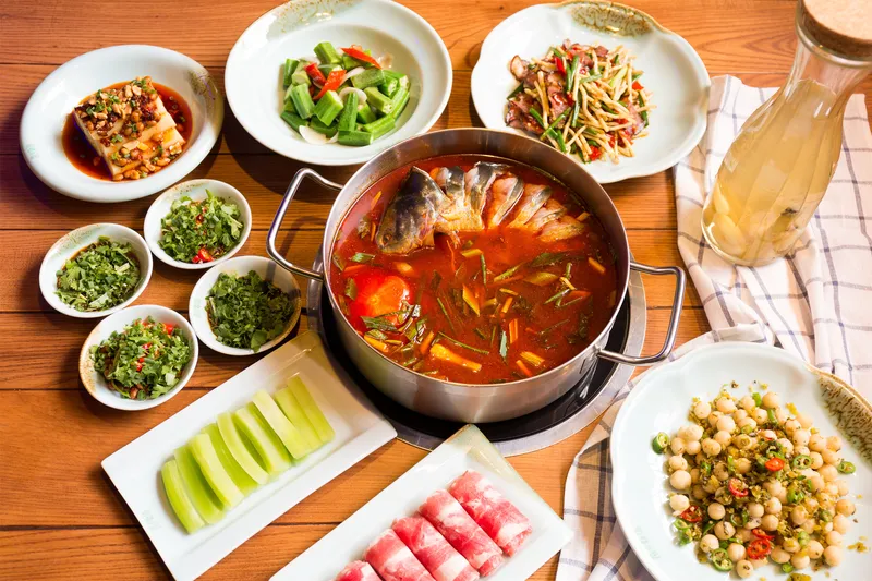 Sour fish hot pot from Guizhou
