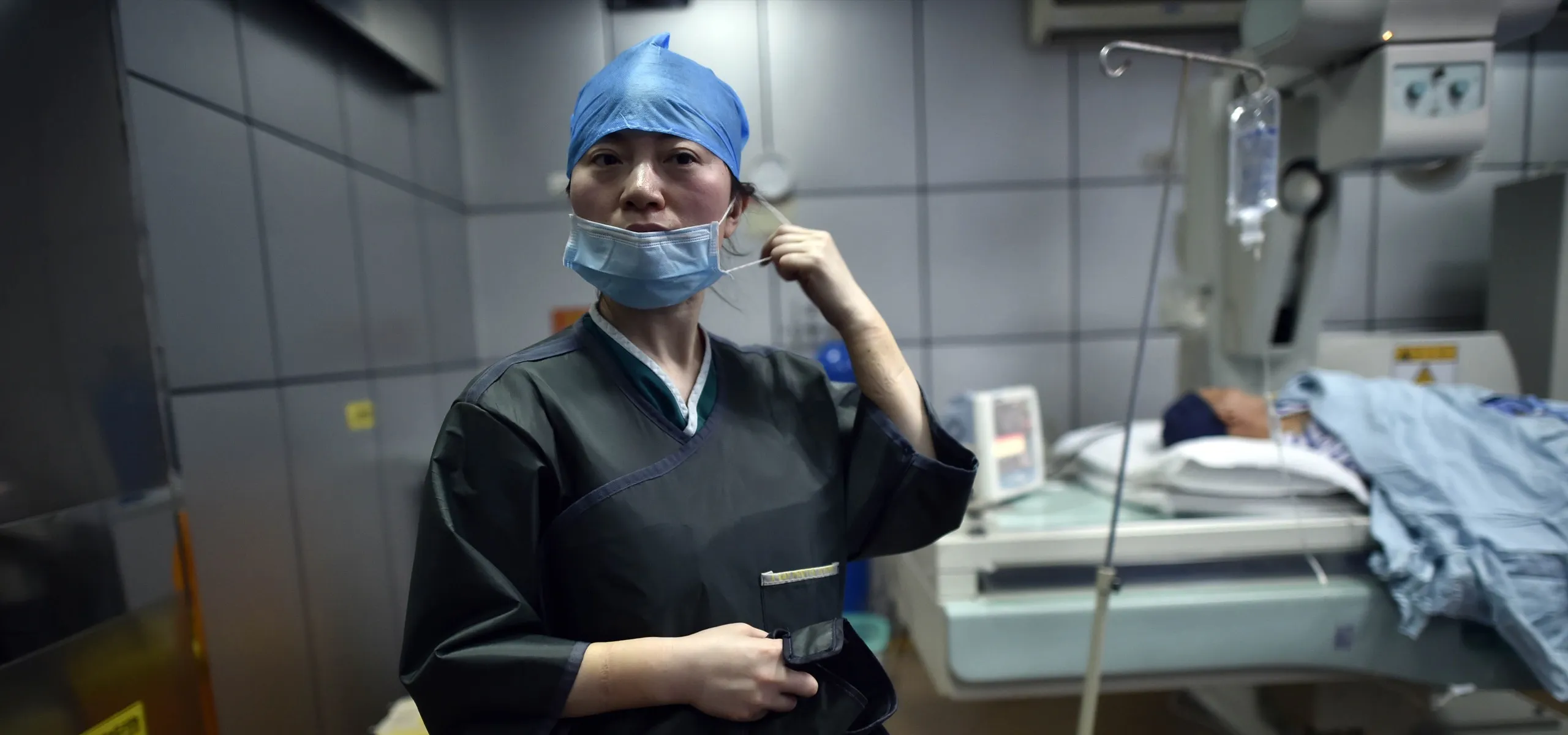 Female Chinese doctor preparing