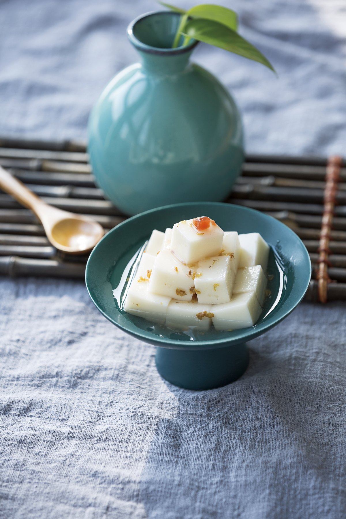 Chinese almond tofu dish