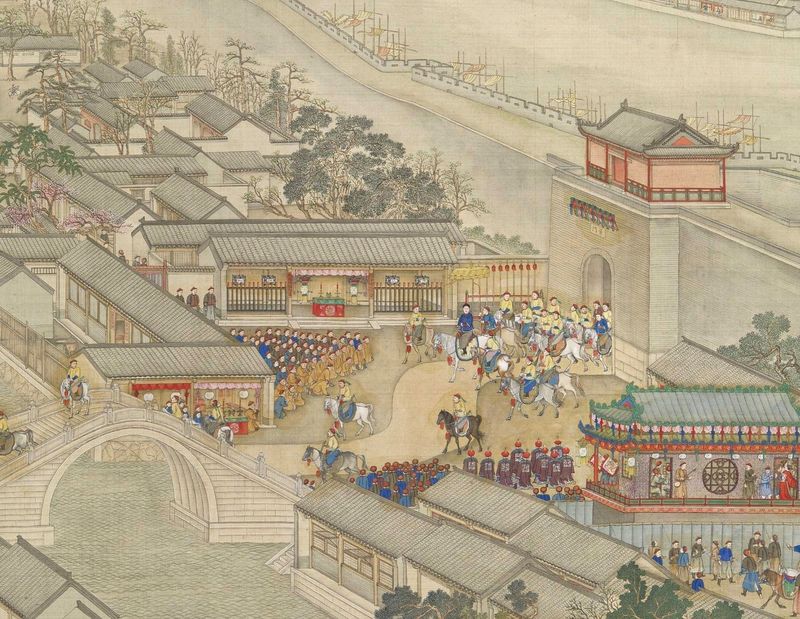 A part of a painting of Qianlong’s Southern Tour from the Qing Dynasty