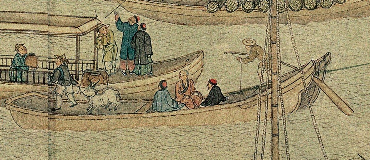 Detail from “The Blooming of Gusu,” painted by Xu Yang in the Qing dynasty (Collection of the Liaoning Provincial Museum)