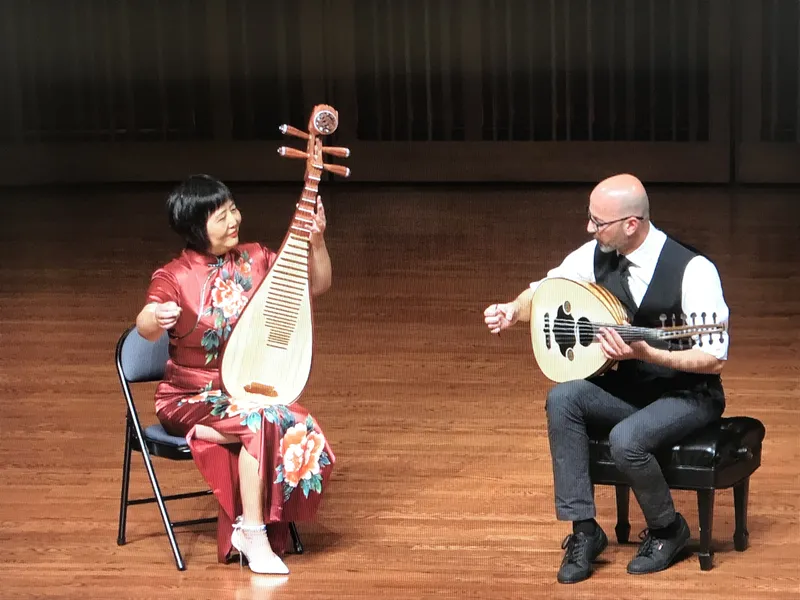 October 2018 Macalester College, St. Paul MN, the Syrian-Chinese musical duo of Gao Hong and Issam Rafea (Courtesy of Gao Hong and Issam Rafea Duo)