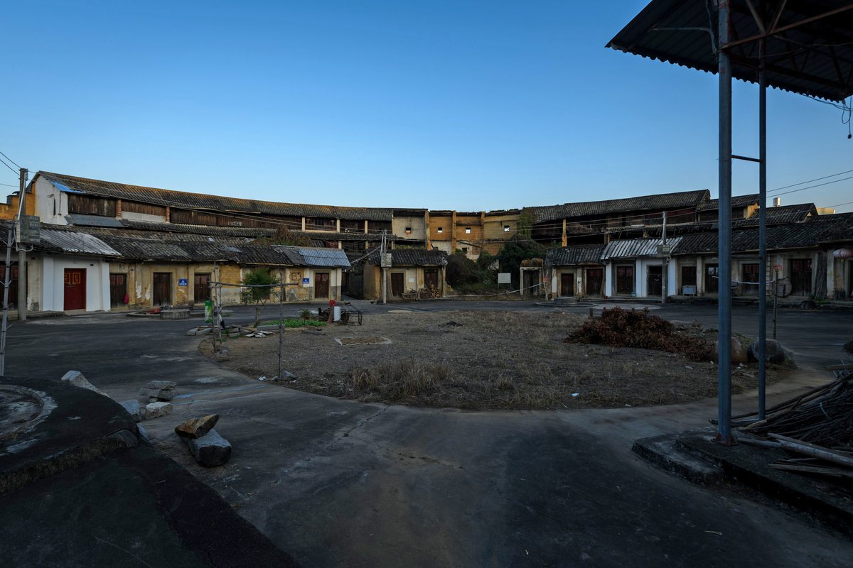 View inside Xinyunlou, tulou in China