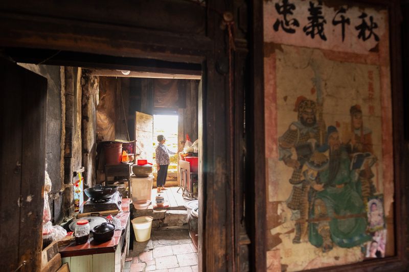 The interiors of many Xinyunlou rooms are crumbling