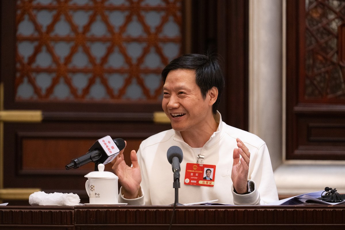 Xiaomi Founder Lei Jun attending the Two Sessions in Beijing