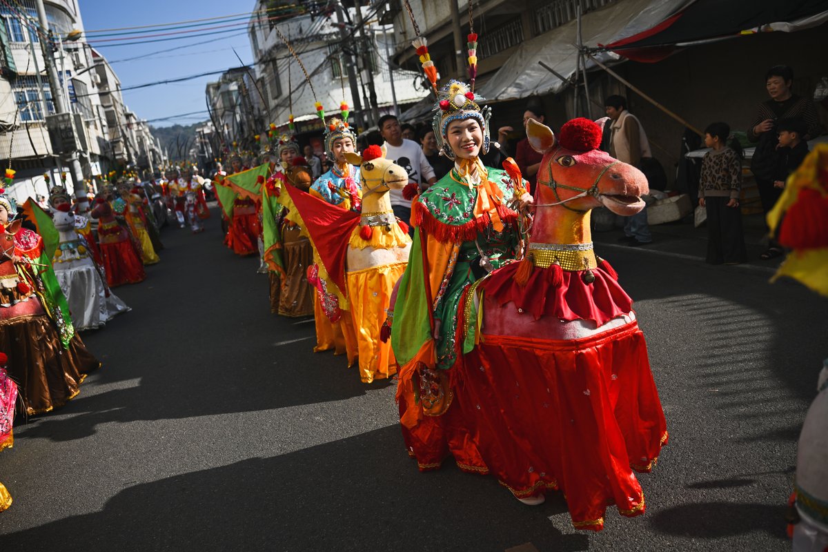 The cloth-horse parade has been a staple of local festivals for centuries