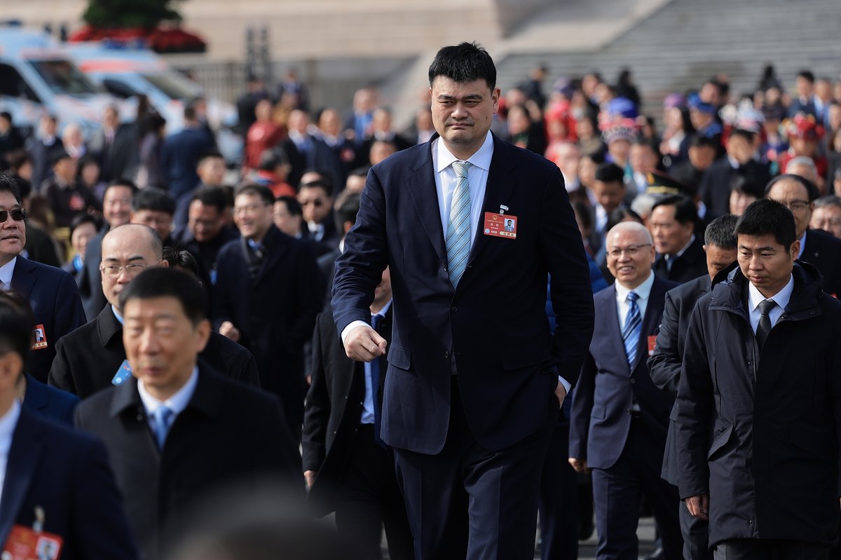 Yao Ming attending 2025 Two Sessions in Beijing