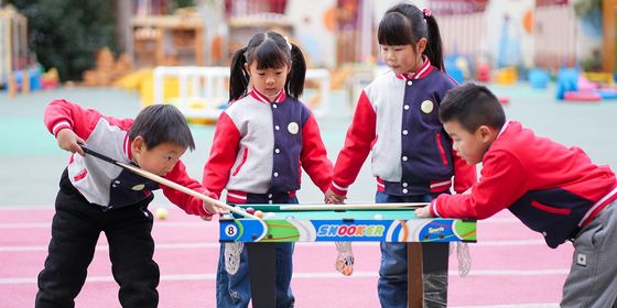 Young Chinese pool players