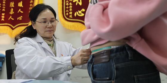 Young woman weight loss clinic China