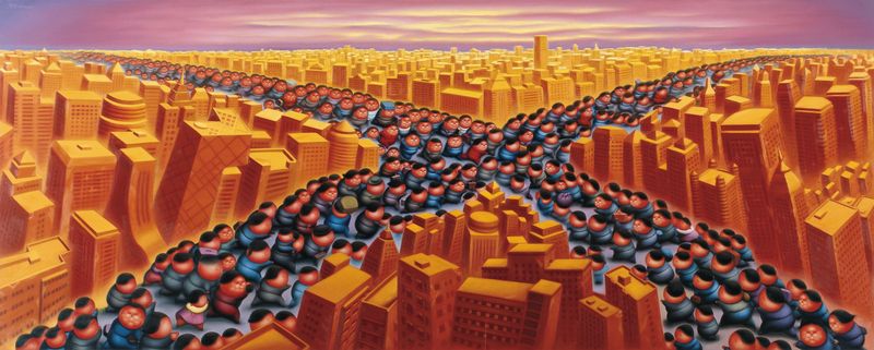 “Metropolis No.3,” 2009 by Pan Dehai, 1980s art movement in china