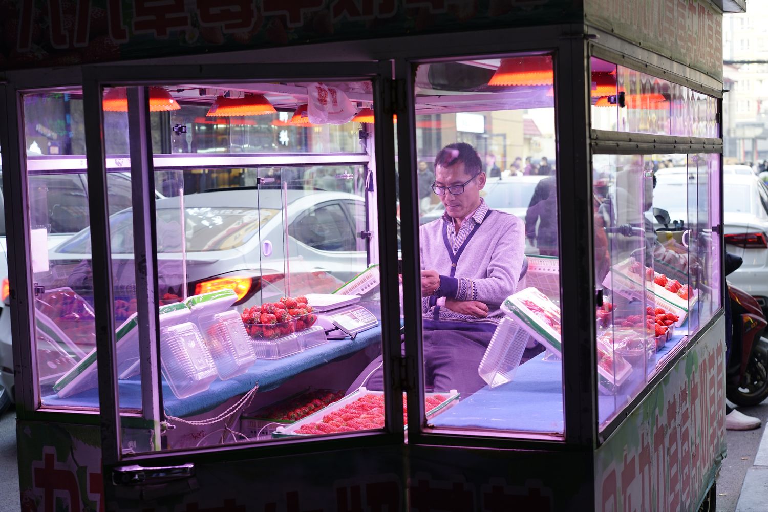 Strawberry carts in Shenyang are back in business