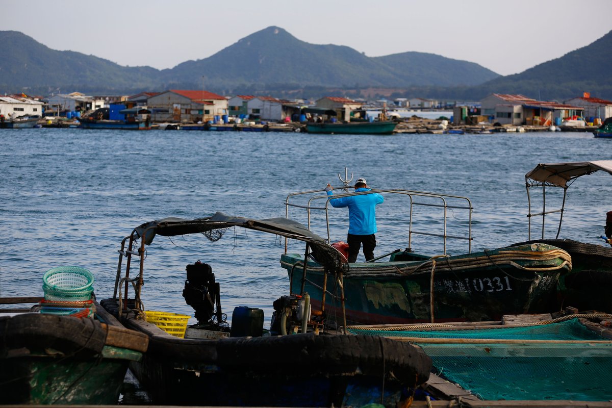 Villagers often shuttle back and forth between the floating village and shore for daily necessities and business