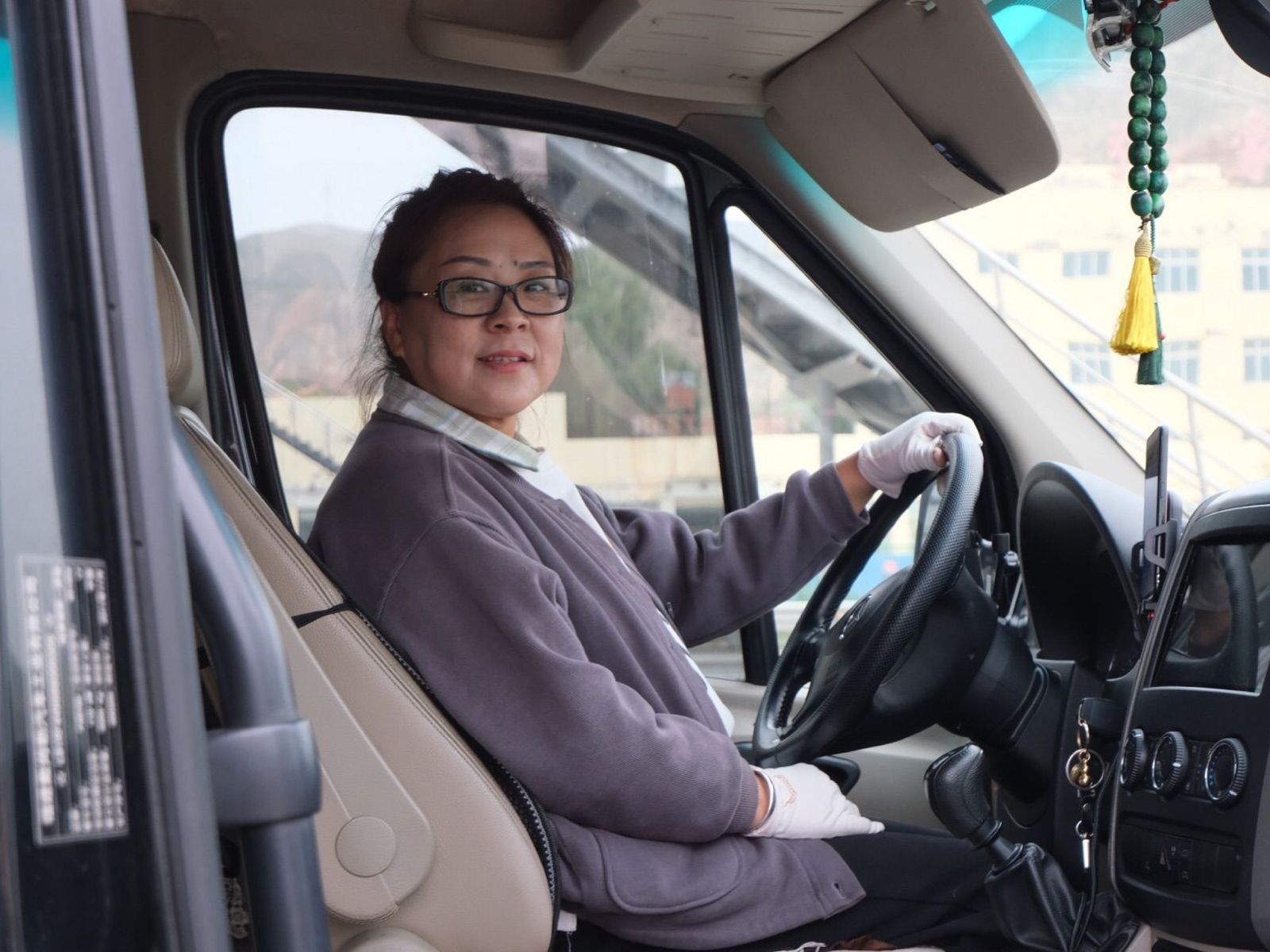 Female bus driver
