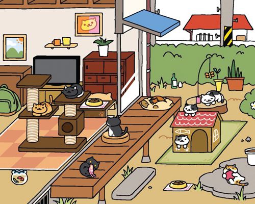 The aim of Hit-Point’s Kitty Collector is to lure all 62 breeds of cats to the player’s back yard with food and toys; users can rename and save pictures of the cats