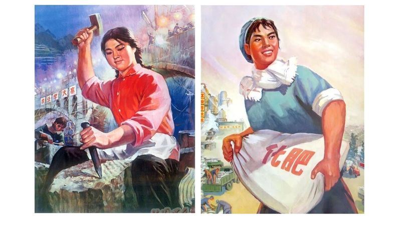 Posters from the 1950s and 1960s encouraging women into the labor force.