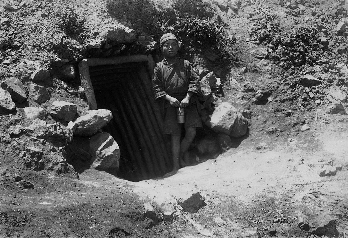 Many young miners were employed to work on the mine fields