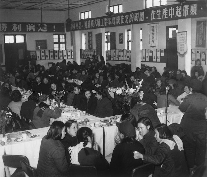Enacted in 1950, the PRC’s Marriage Law prohibited forced and arranged marriage, providing women with the legal freedom to choose their partners. On International Women’s Day 1954, women gathered in a