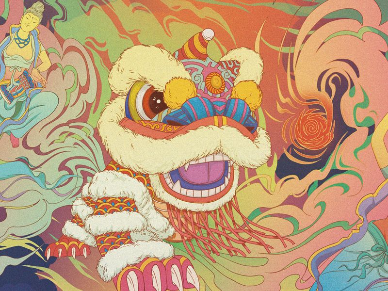 guochao, fad, trendy products, Forbidden City, fashion brands, Chinese elements, designs, Chinese brands, sports brands, Chinese-made products, lion dance