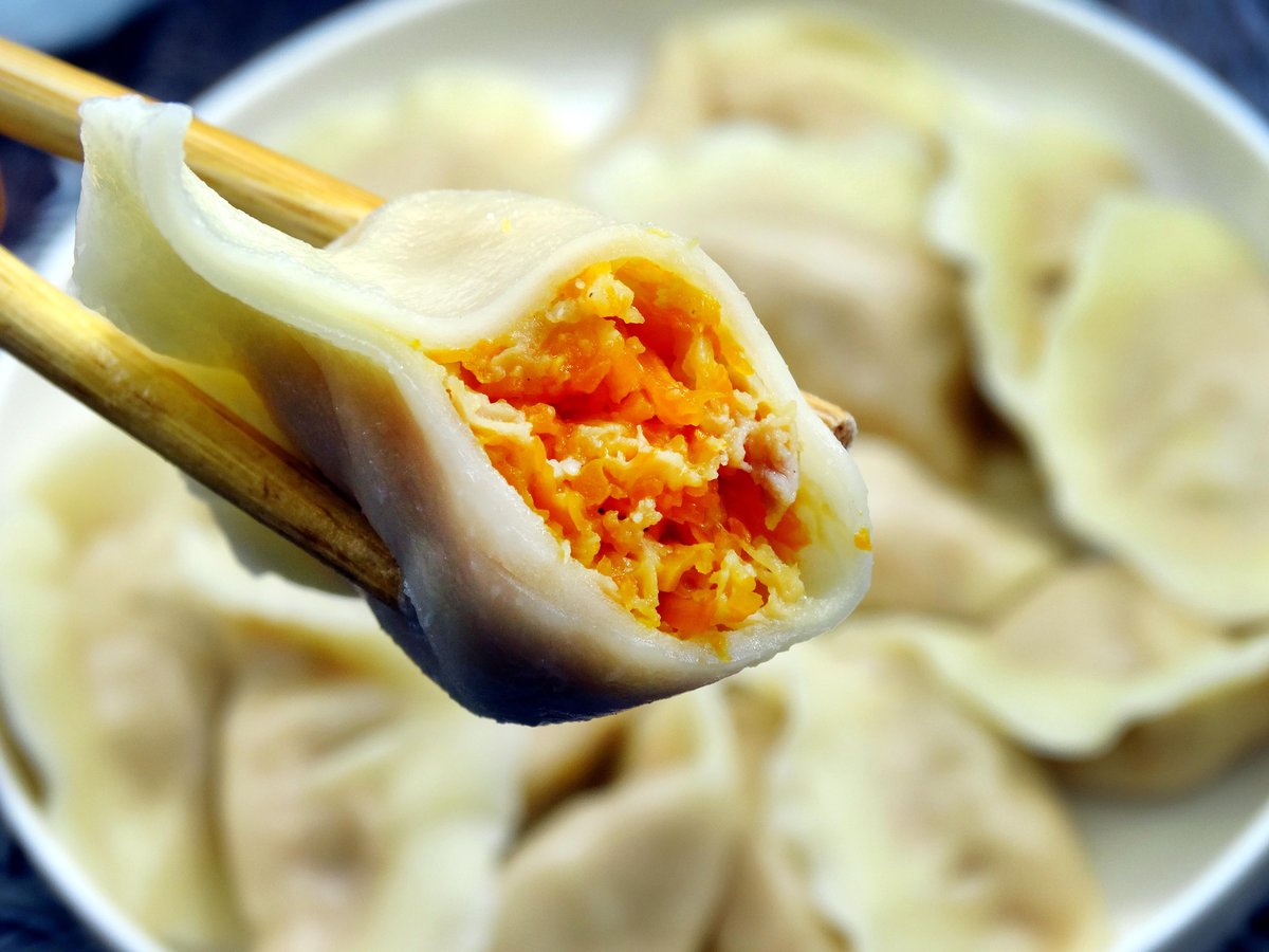 Chinese pumpkin dumplings