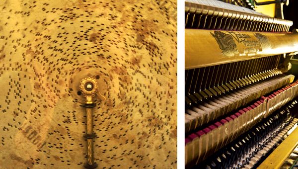 Both the inside and outside of these mechanical music boxes are a source of great beauty and happiness for collectors