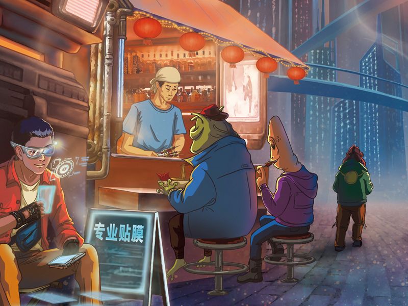 interplanetary street stall, chinese english translation, chinese literature, chinese novels, chinese writers, Chinese science fiction, street-stall economics, Wang Nuonuo, Chinese Short story