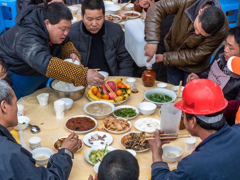 sexist seating, man only table, China