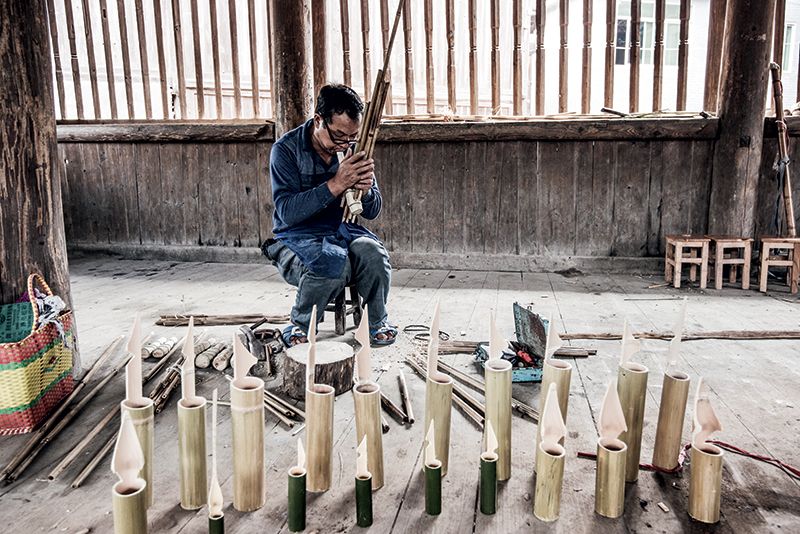 With locals moving away, the creation and mastery of the Lusheng are fading