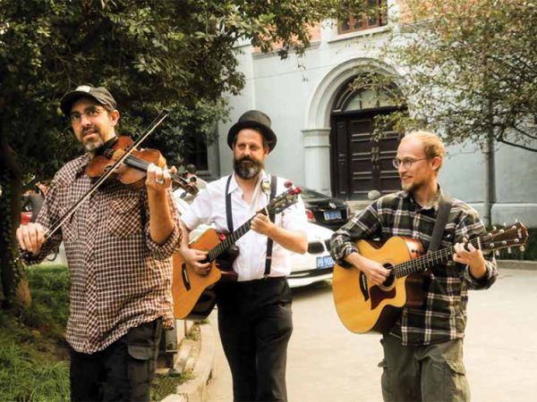 The Hutong Yellow Weasels jam out in the streets of Shanghai