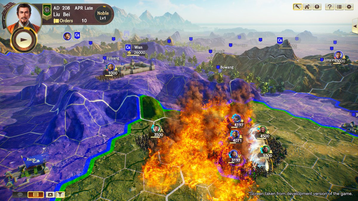 Gameplay from Three Kingdoms XIV showing famous Chinese warriors