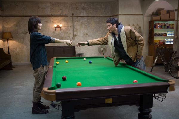 Haohan, played by William Feng, meets his pen pal, Liu Yingying, in her pool hall