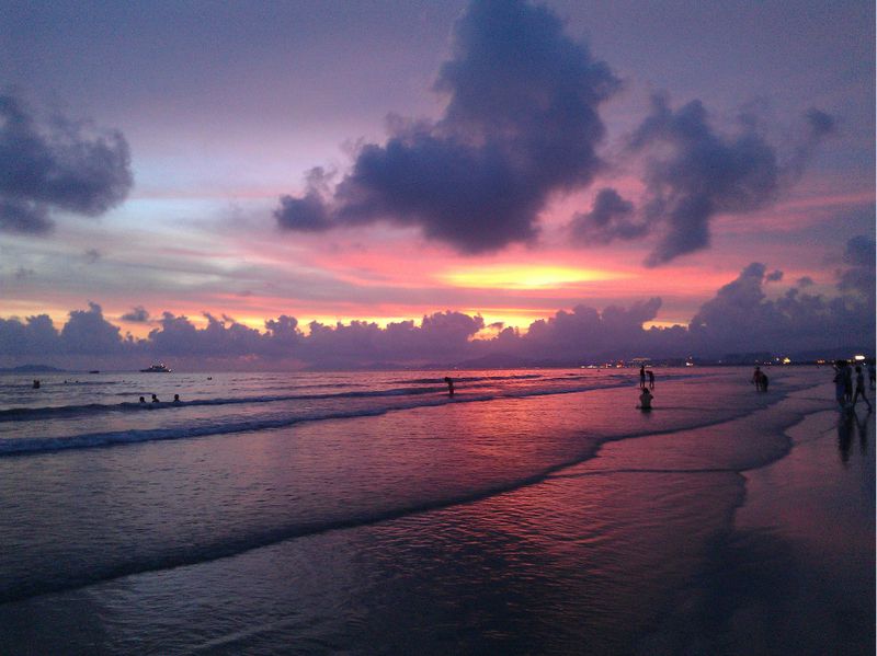 sanya beach sunset