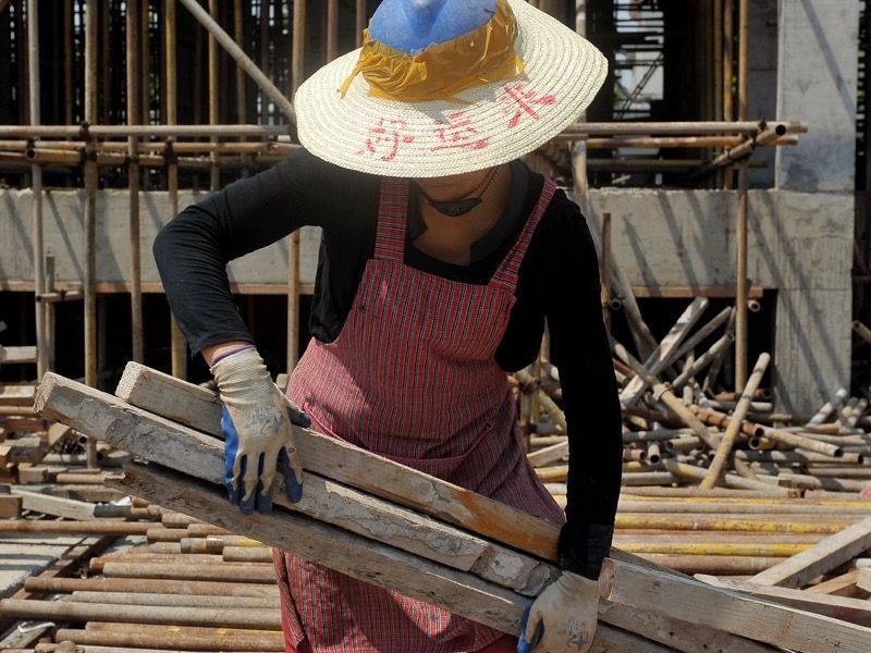woman, construction worker